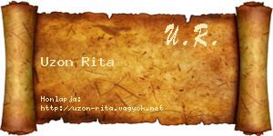 Uzon Rita névjegykártya