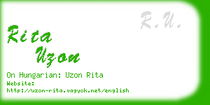 rita uzon business card